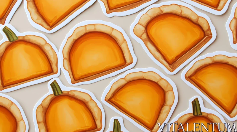 Festive Pumpkin Pie Dessert Composition AI Image