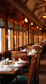Intricate Woodwork and Train Graffiti Focus in a Large Dining Room