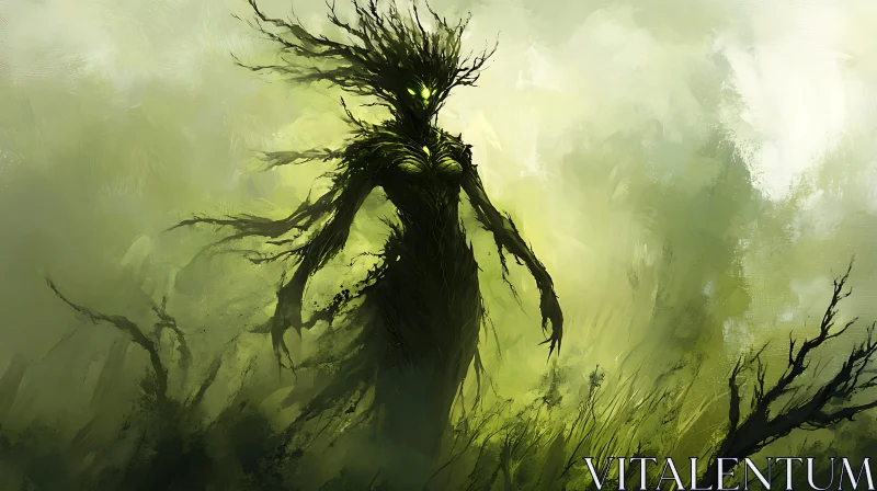 AI ART Mystic Forest Entity Digital Artwork