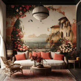 Floral Interior Design with Vintage Charm