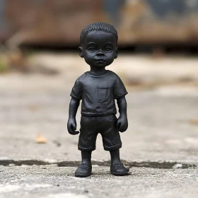 Black and White Boy Sculpture