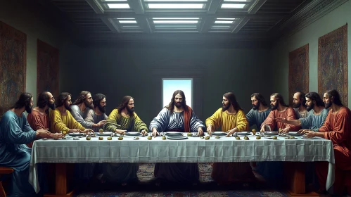 Biblical Scene of The Last Supper