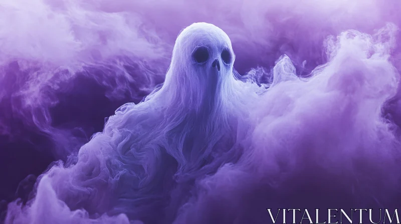 AI ART Purple Phantom in Smoky Veil