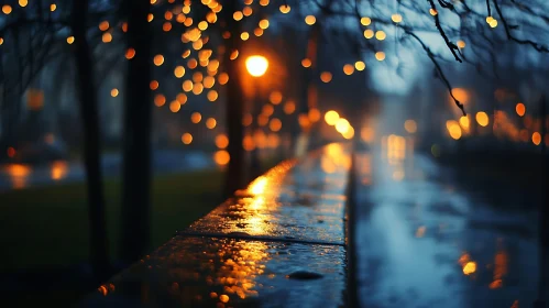 Urban Reflections: Bokeh in the Rain