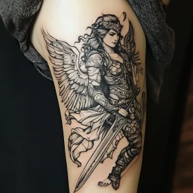 Winged Warrior Tattoo Art