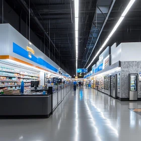 Bright Supermarket Interior