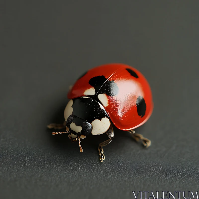 Macro Photography of a Ladybug AI Image