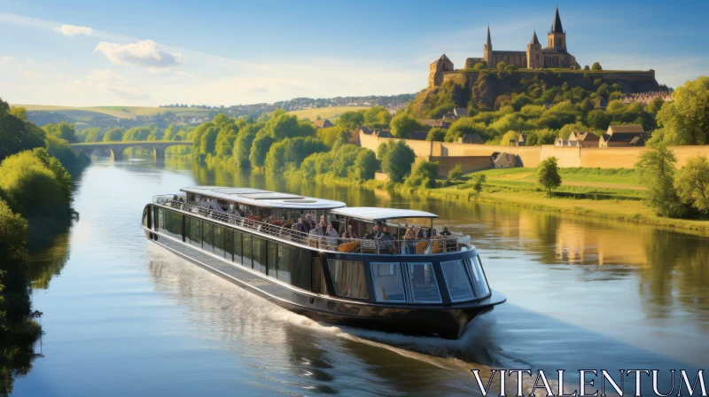 Luxury River Cruise Tours: Dark Black and Bronze Beauty AI Image