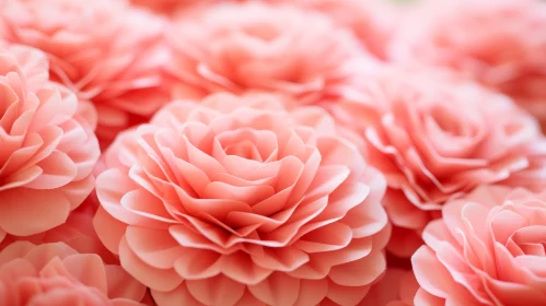 Shallow Depth of Field Blush Pink Paper Flowers