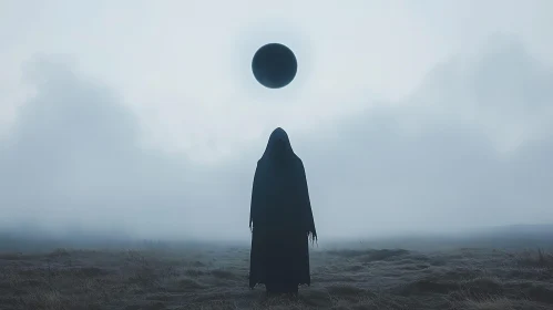 Mysterious Figure Under Sphere