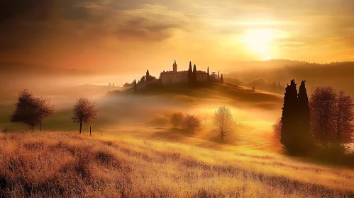 Golden Sunrise Landscape