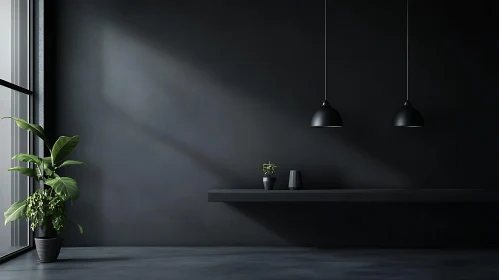 Modern Interior Design with Dark Walls