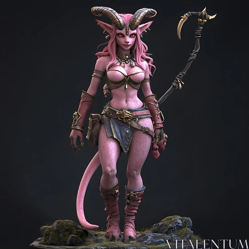 AI ART Fantasy Demon Woman Character Art