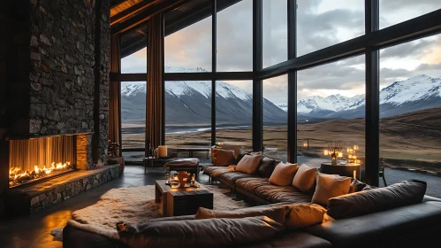 Living Room with Mountain View