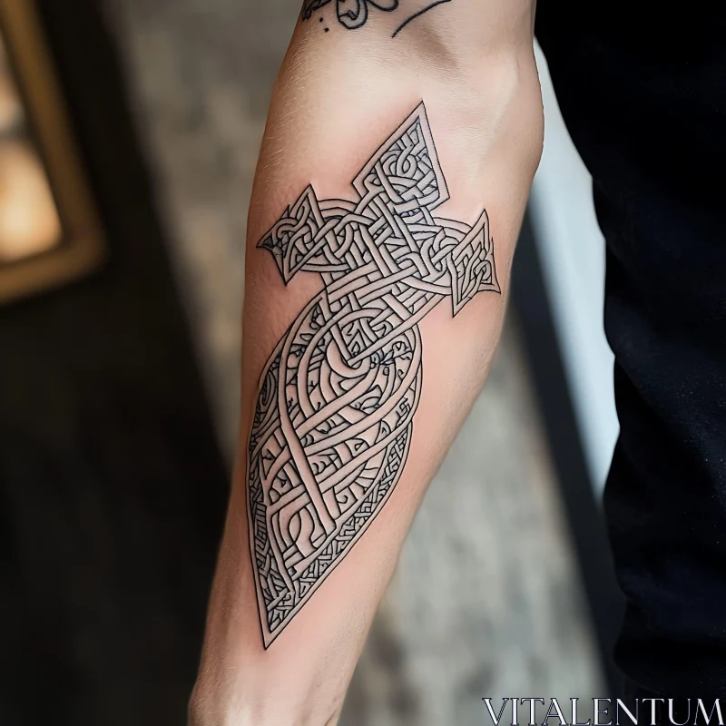 Celtic Knot Arm Tattoo AI Image