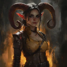 Fantasy Character: Demon Woman with Horns