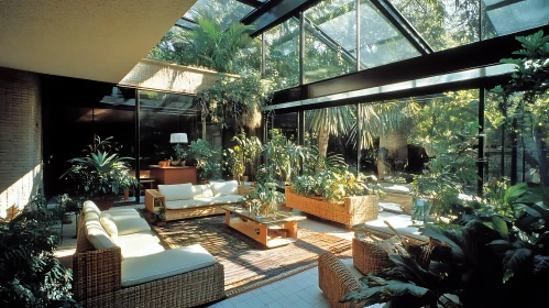 Sunlit Interior with Greenery
