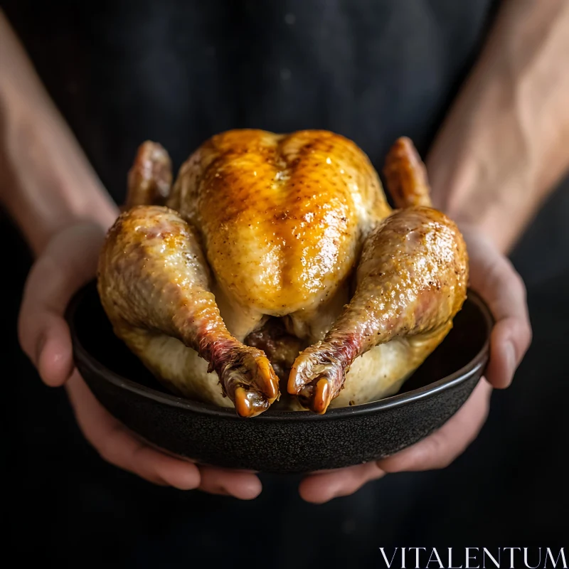 Juicy Roast Chicken | Homemade Culinary Delight AI Image