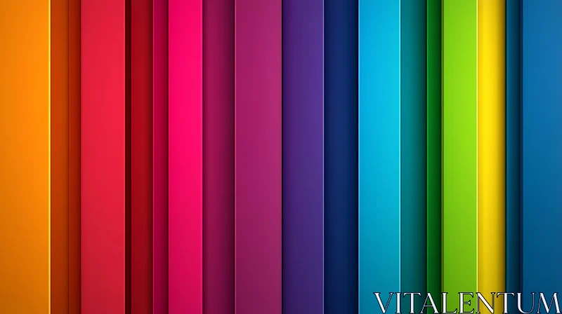 Spectrum of Colors in Vertical Lines AI Image