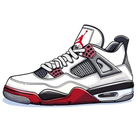 Stylized Air Jordan Shoe Art