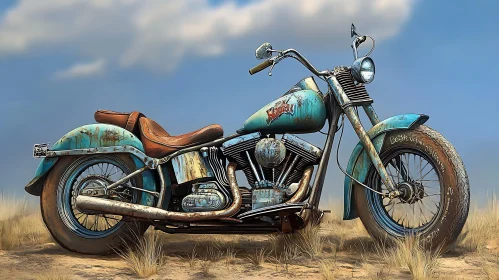 Weathered Motorcycle Art Print