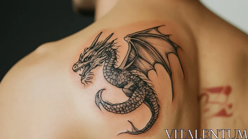 Exquisite Dragon Tattoo Design AI Image