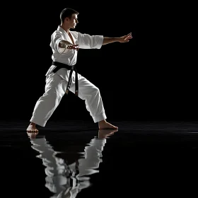 Martial Artist in Reflective Pose