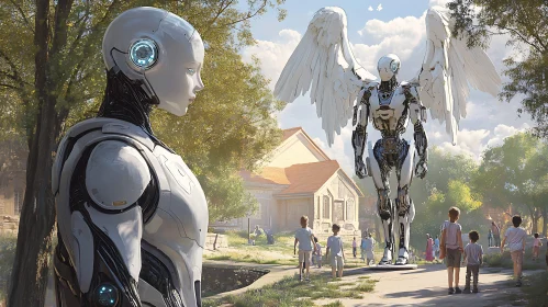 Angelic Robots in the Park