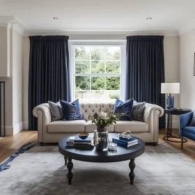 Sophisticated Home Decor with Blue Accents