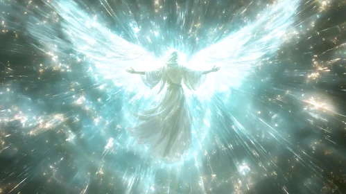 Radiant Angel with Wings of Light