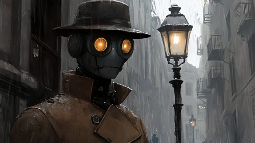 Mechanical Man in the Rain