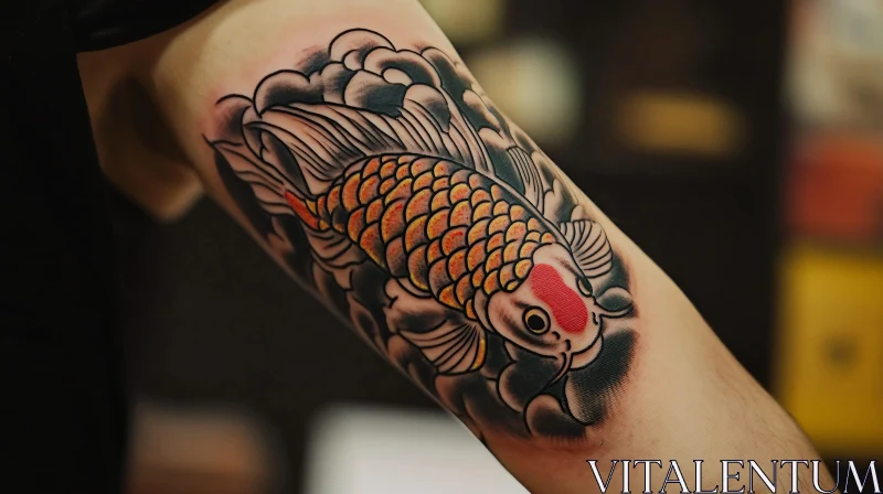 AI ART Koi Fish Arm Tattoo Art