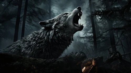 Howling Wolf in Dark Forest: An Exploration of Explosive Wildlife