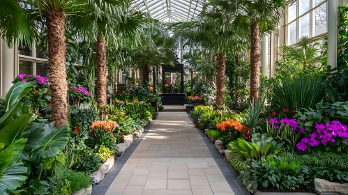 Botanical Garden with Palm Trees