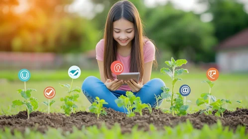 Digital Sprouts: A Woman and Her Growing Network