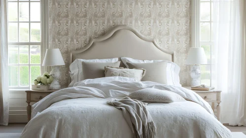 Neutral Bedroom with Cozy Bedding