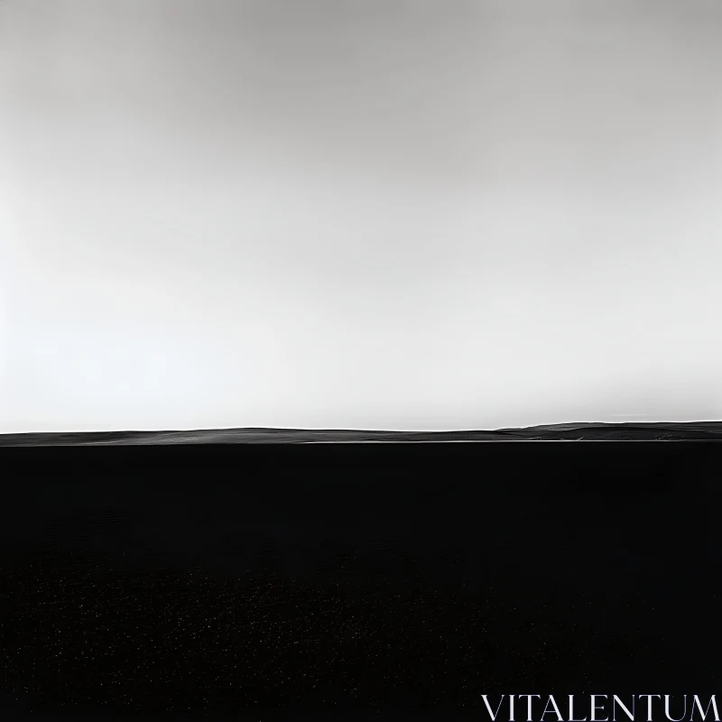 AI ART Abstract Black and White Seascape