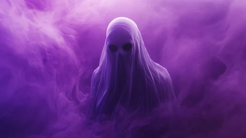 Mystic Figure in Lavender Haze