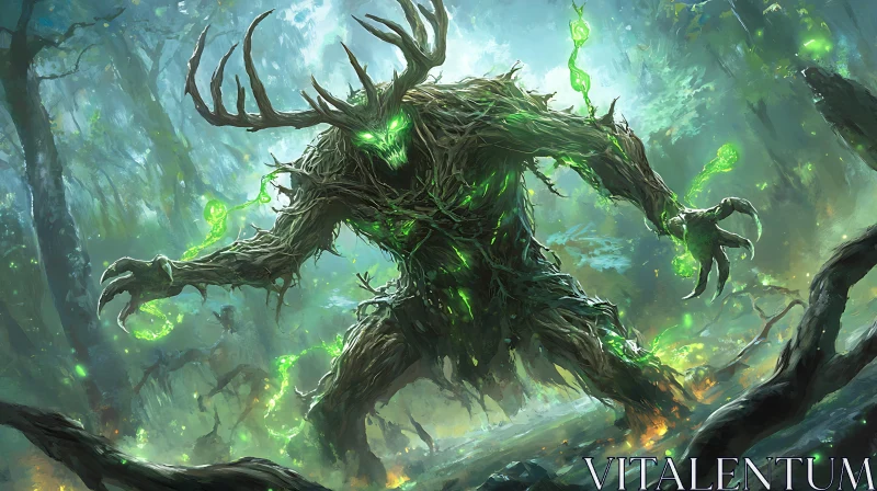 AI ART Mystical Forest Guardian