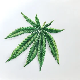 Detailed Green Leaf Illustration