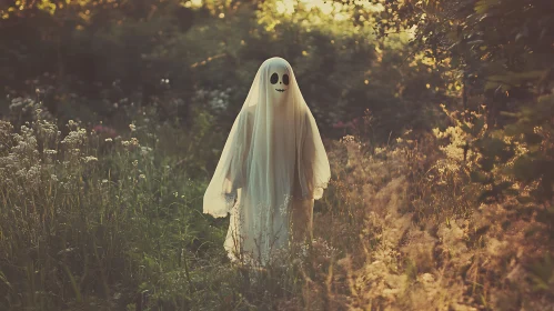 Ghostly Figure in Natural Setting