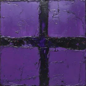 Geometric Purple Abstract Painting