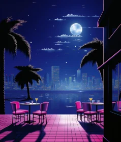 Moonlit Night over the City