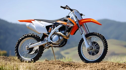 Orange Dirt Bike on Terrain