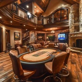 Luxurious Interior with Poker Table