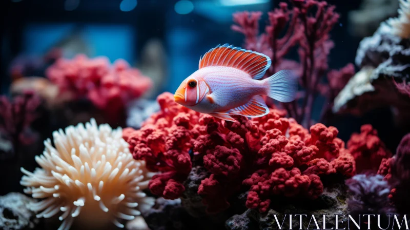 Colorful Aquarium View: Marine Fish and Coral Reefs AI Image