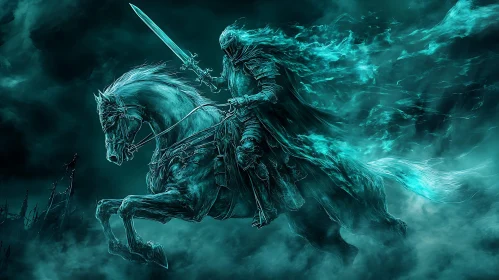 Ghostly Rider: Spectral Knight Artwork