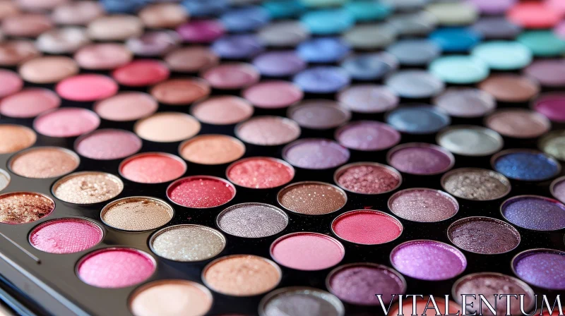 Vibrant Eyeshadow Palette: A Captivating Close-Up AI Image
