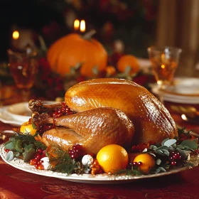 Golden Roasted Turkey with Citrus and Berries