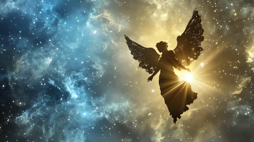 Celestial Angel with Wings of Light